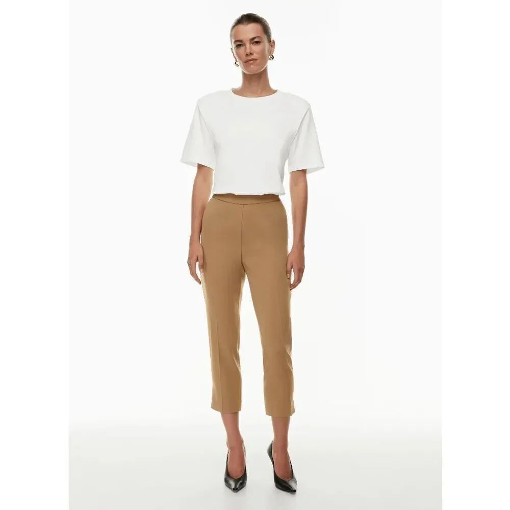 NWT Women's Babaton Conan Cropped Pants Size 4 Saville Tan